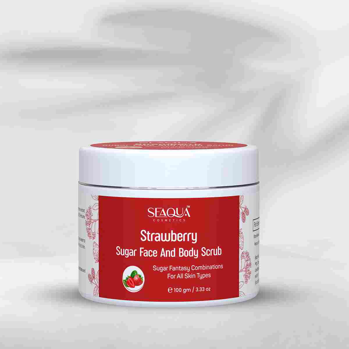 Strawberry Sugar Face & Body Scrub - 100 gm