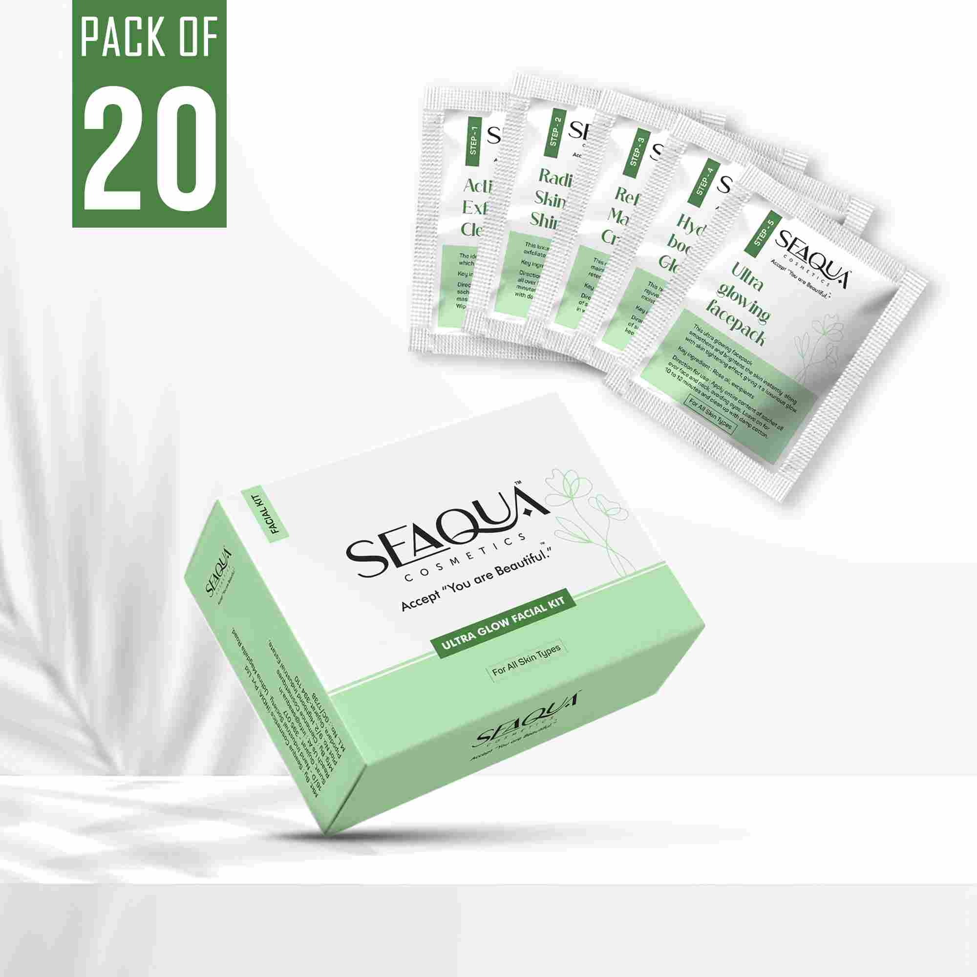 ULTRA GLOW FACIAL KIT (PACK OF 20)
