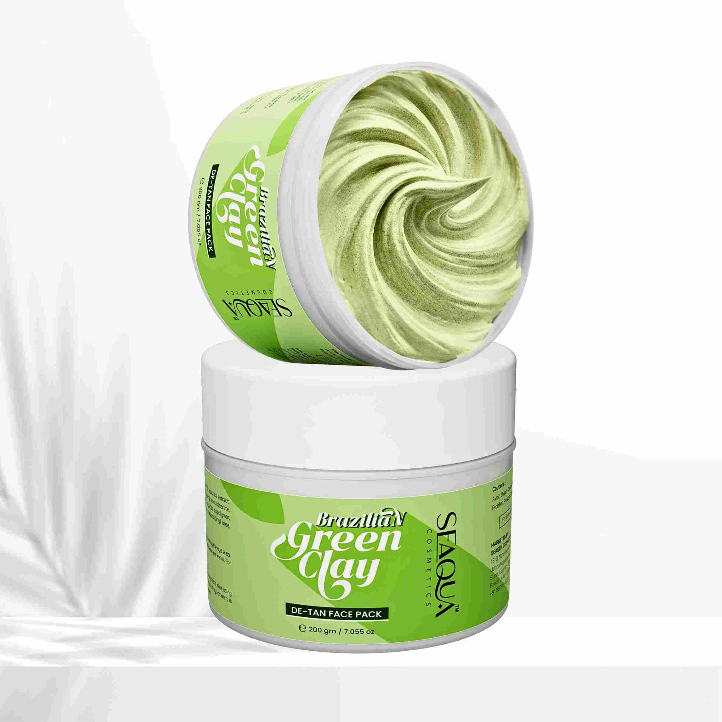 GREEN CLAY DE-TAN FACE PACK - 200 GM